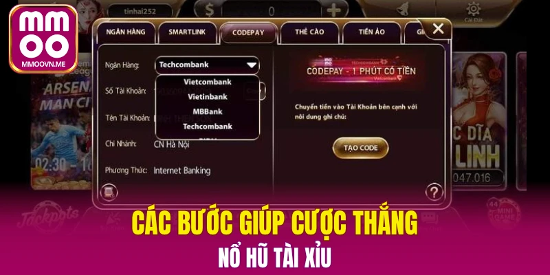 Các bước giúp cược thắng nổ hũ Tài Xỉu